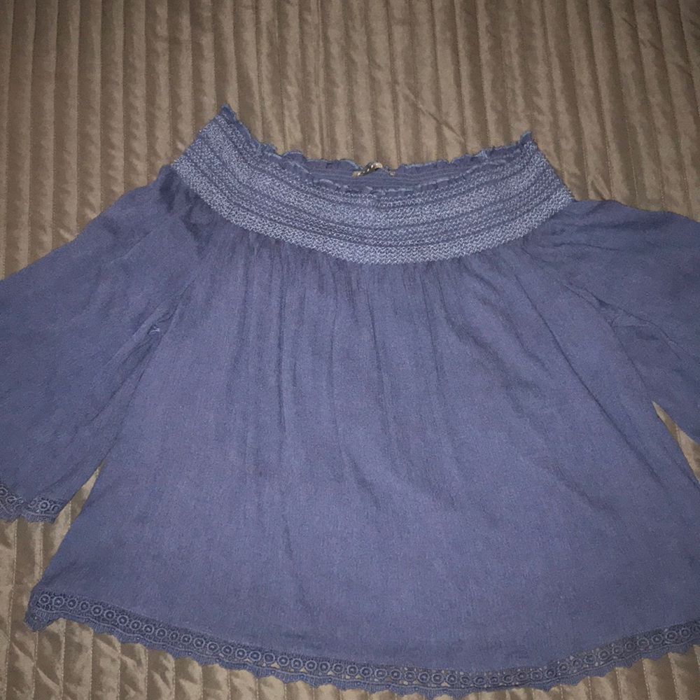 Off the shoulder top with lace trim